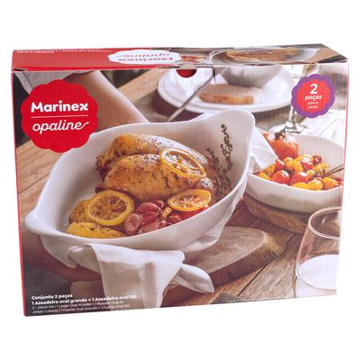 Conjunto de assadeiras Opaline Oval 1,8/1,4L com 2 peças