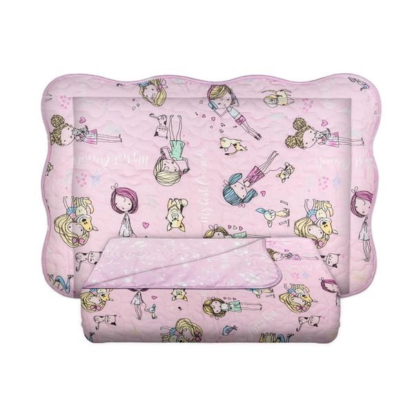 Kit de Colcha Solteiro Infantil Santista Boutis Poliéster e Algodão Friend 2 Peças Kit de Colcha Solteiro Infantil Santista Boutis Poliéster e Algodão Friend 2 Peças