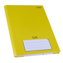 Caderno Jandaia Brochura Capa Dura 1/4 Amarelo 96 Folhas
