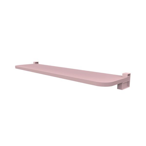 Prateleira Quartz Kids Pratk 1,5x25x80cm com Suporte Rosa