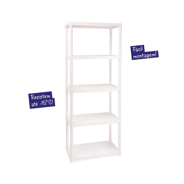 Estante Ordene Tubular com 5 Prateleiras 70x38x183cm