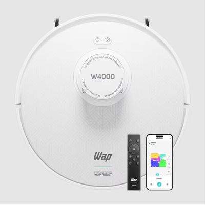 Robô Aspirador de Pó ROBOT W4000 48W Navegação 360 WAP Branco / 220V