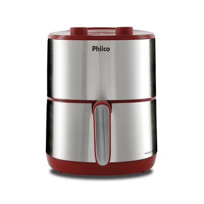 Fritadeira Elétrica Air Fryer Philco Redstone PFR10VI Inox 4L Vermelha - 127V