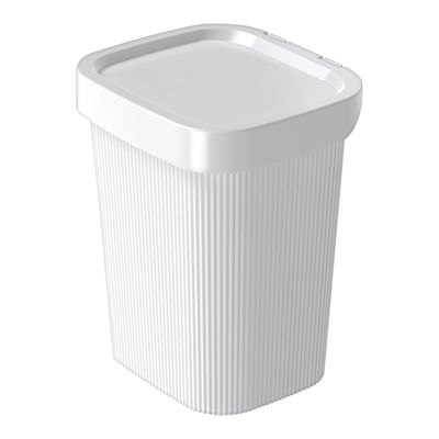 Lixeira de Plástico com Frisos Plasútil Classic Branca