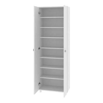 Sapateira Vertical 57cm Com 2 Portas E 7 Prateleiras Multimóveis Cr35394 Branco