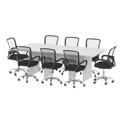 Mesa De Escritório Reunião 220cm Multimóveis Cr25336 Branco