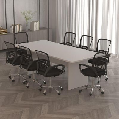 Mesa De Escritório Reunião 220cm Multimóveis Cr25336 Branco