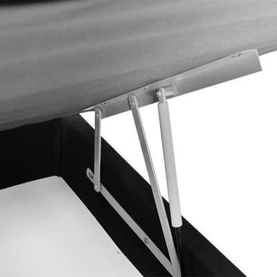 Cama Box Solteiro MGA Lift com Baú e Pistão a Gás + Colchão Thor Espuma D33 19x88x188cm Umaflex Preto e cinza