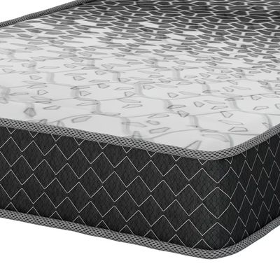 Cama Box Solteiro MGA Lift com Baú e Pistão a Gás + Colchão Thor Espuma D33 19x88x188cm Umaflex Preto e cinza