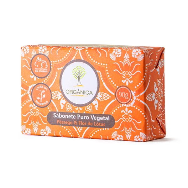 Sabonete Orgânica Vegetal Pêssego e Flor de Lótus
