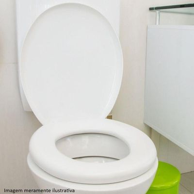 Assento Almofadado Oval Branco