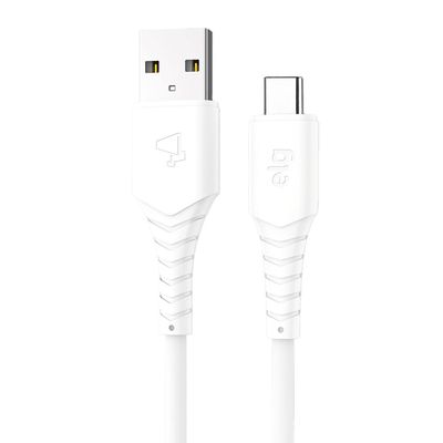 Cabo USB Tipo-C ELG TC12W 3A Branco 1,2m