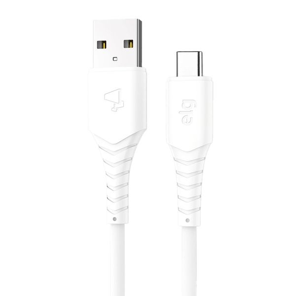 Cabo USB Tipo-C ELG TC12W 3A Branco 1,2m