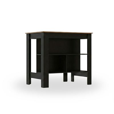 Bancada Mesa/ilha De Cozinha Gourmet Menu Móveis Preto