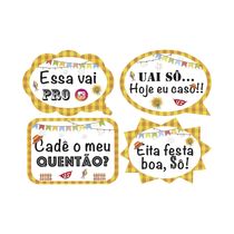 Placa Junina Divertida Litoarte - Item Sortido