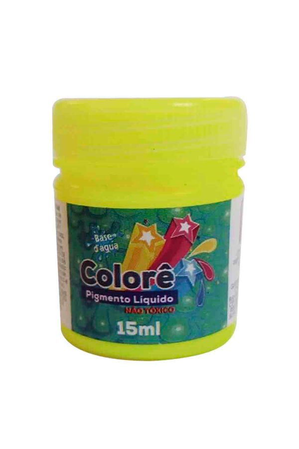 Corante Líquido Neon com 15ml Amarelo