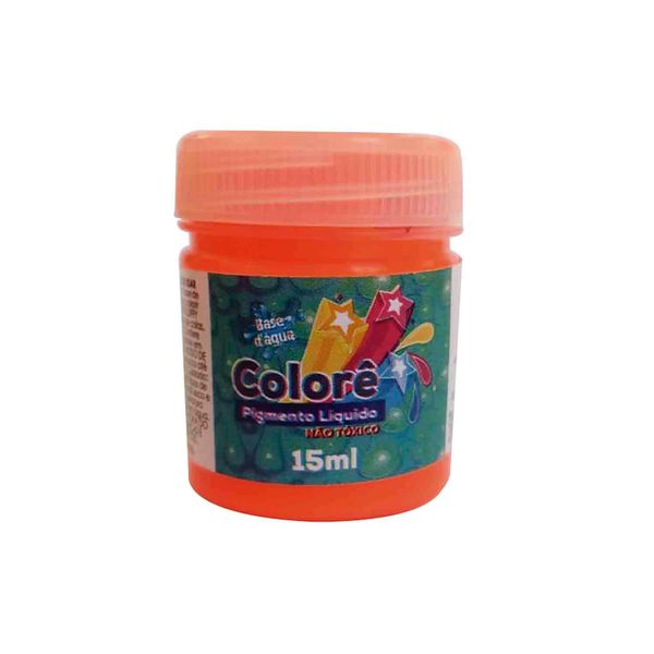 Corante Líquido Neon com 15ml Laranja