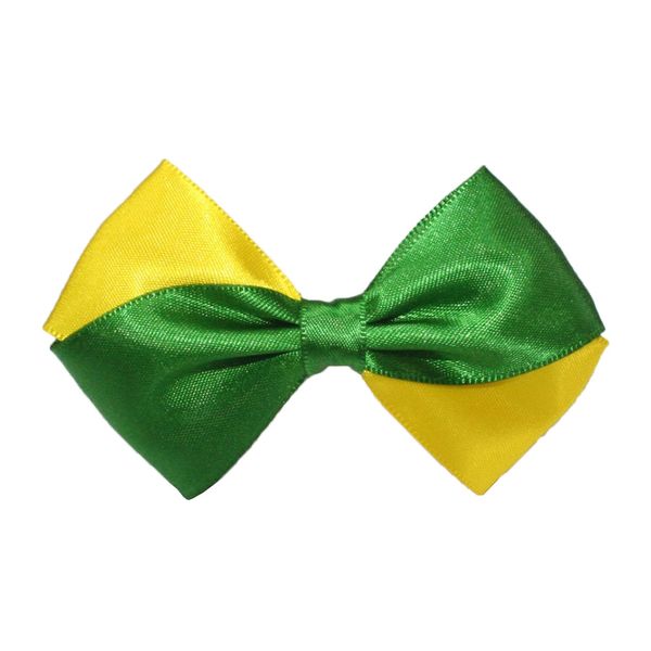 Laço com Elástico de Cabelo Zalike Verde e Amarelo 1 Unidade
