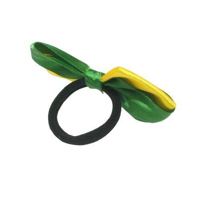 Laço com Elástico de Cabelo Zalike Verde e Amarelo 1 Unidade