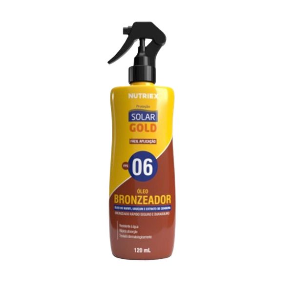 Óleo Bronzeador Solar Nutriex Gold FPS6 120ml