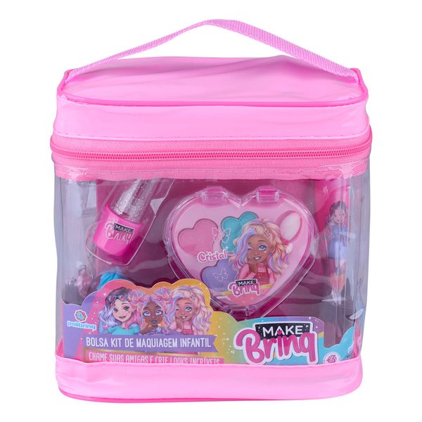 Bolsa Kit de Maquiagem Infantil Polibrinq com 7 Peças