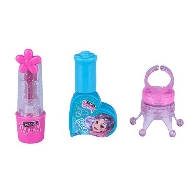 Bolsa Kit de Maquiagem Infantil Polibrinq com 7 Peças