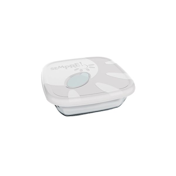 Assadeira Nadir Sempre em Vidro Quadrada com Tampa 16cm 1 Peça - Item Sortido