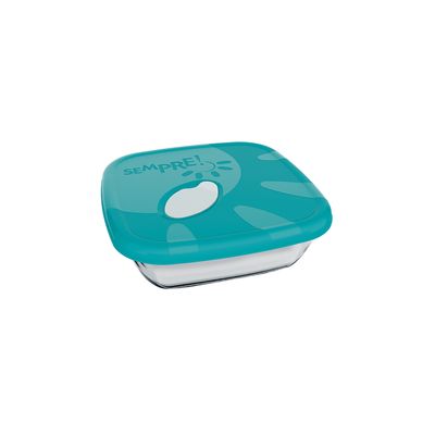 Assadeira Nadir Sempre em Vidro Quadrada com Tampa 16cm 1 Peça - Item Sortido