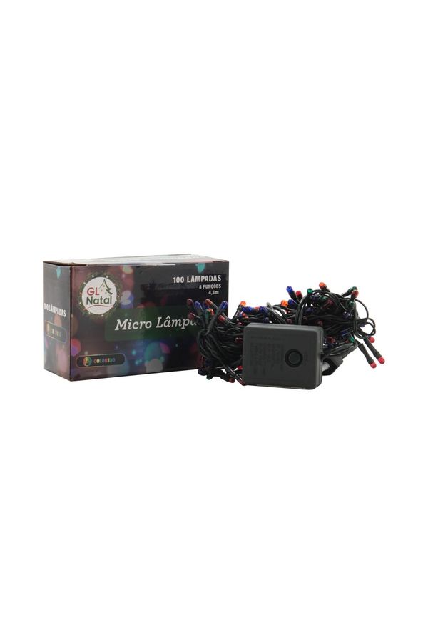 Micro Lâmpada Grillo 8 Funções Colorida com Fio Verde 4,3m 220V