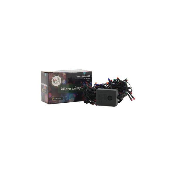 Micro Lâmpada Grillo 8 Funções Colorida com Fio Verde 4,3m 220V Micro Lâmpada Grillo 8 Funções Colorida com Fio Verde 4,3m 220V