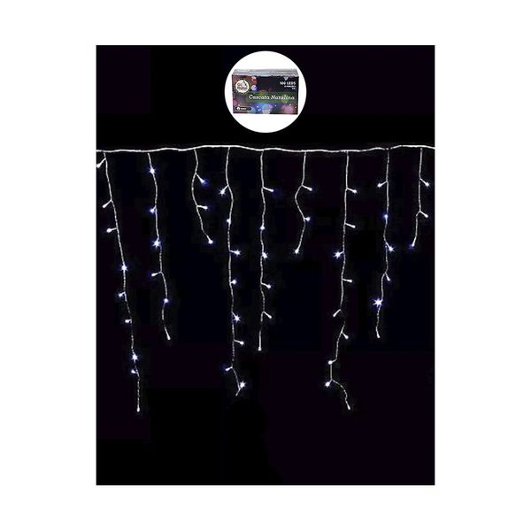 Pisca-Pisca Cascata de Led Grillo com 100 Lâmpadas Brancas e 8 Funções 2m - 127V Pisca-Pisca Cascata de Led Grillo com 100 Lâmpadas Brancas e 8 Funções 2m - 127V