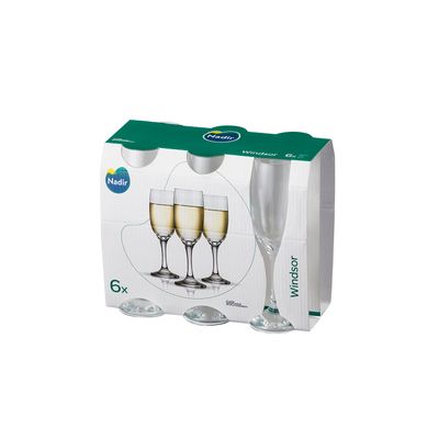 Jogo de Taças para Champanhe Nadir Windsor 210ml 6 Peças