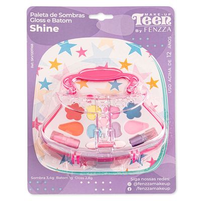 Paleta de Sombras Gloss e Batom Teen Shine