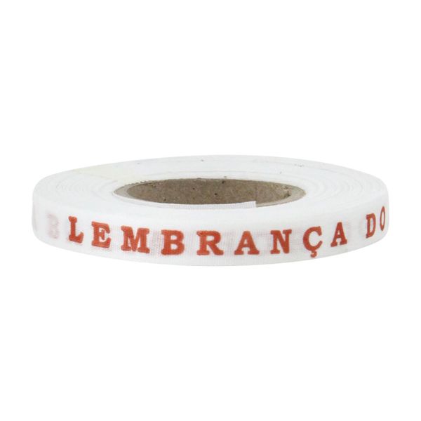 Fita de Tafetá Senhor do Bonfim com 45m com 100 Unidades Branca e Vermelha