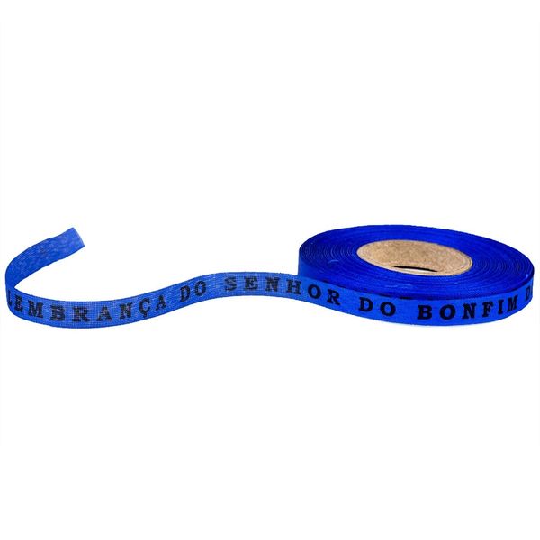 Fita de Tafetá Senhor do Bonfim com 45m com 100 Unidades Azul royal Fita de Tafetá Senhor do Bonfim com 45m com 100 Unidades Azul royal