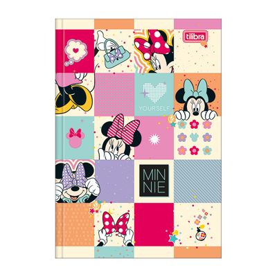 Caderno Tilibra Brochura Capa Dura 1/4 Minnie 80 Folhas Capas Diversas - Item Sortido