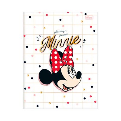 Caderno Tilibra Brochura Capa Dura 1/4 Minnie 80 Folhas Capas Diversas - Item Sortido