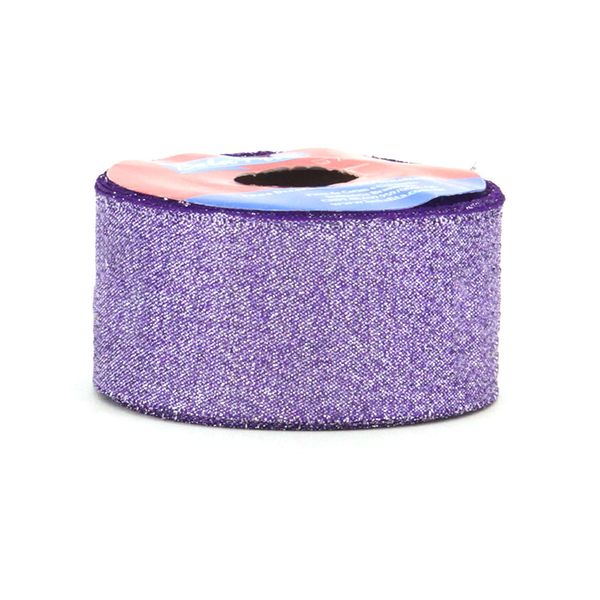 Fita de Cetim com Lurex 38mm 10m Roxo