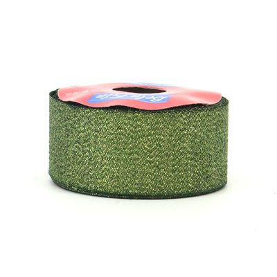 Fita de Cetim com Lurex 38mm 10m Verde Bandeira