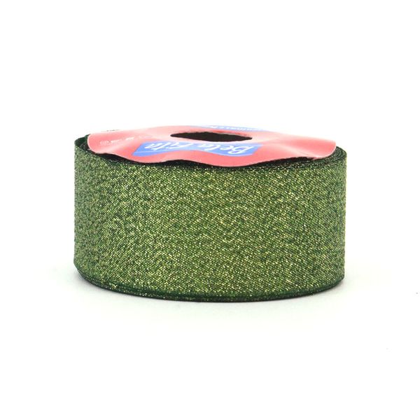 Fita de Cetim com Lurex 38mm 10m Verde Bandeira