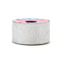 Fita de Cetim com Lurex 38mm 10m Prata
