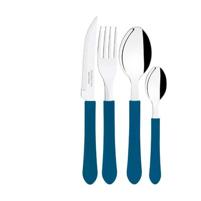 Conjunto de Panelas 10 Peças Linz Starflon Max e Faqueiro Leme 12 Peças Tramontina Preto