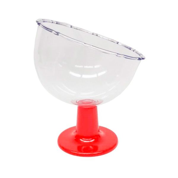 Taça Inclinada Lsc Toys para Decoração e Alimentos 1,1l com Base Vermelha