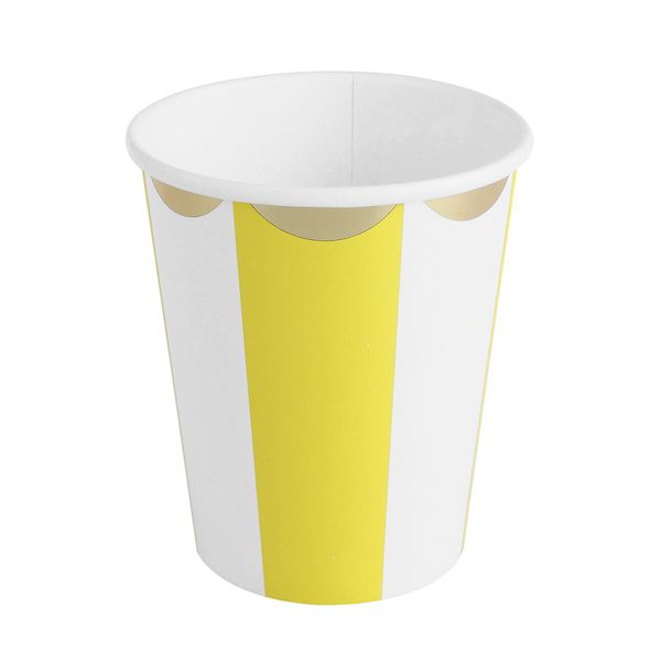 Copo Papel Silver Circo Amarelo com 10 Unidades