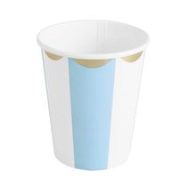 Copo de Papel Silver Circo Azul Bebê com 10 Unidades