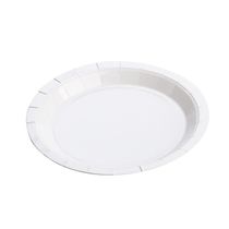 Prato Papel Silver Liso Branco com 10 Unidades