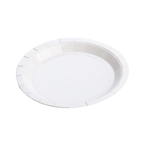 Prato Papel Silver Liso Branco com 10 Unidades