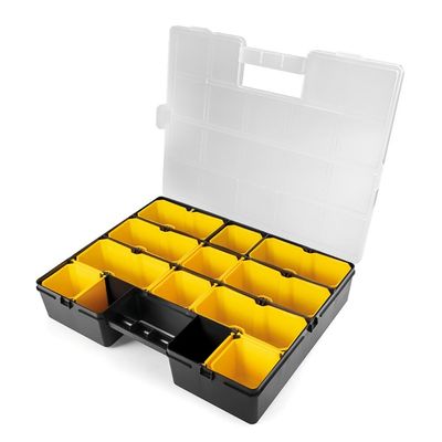 Maleta Organizadora Plástica Master 17 com 11 Módulos Tramontina Preta n/a