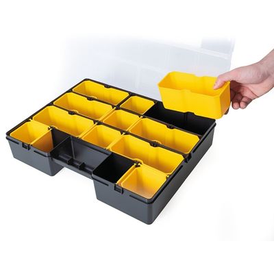 Maleta Organizadora Plástica Master 17 com 11 Módulos Tramontina Preta n/a