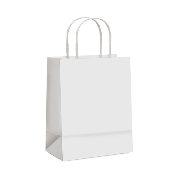 Sacola de Papel Cromus Branca P 21,5x15x8cm